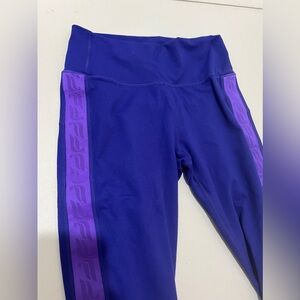 Powerhold  Fabletics Leggings Women Size Small Purple Side Banner High Rise